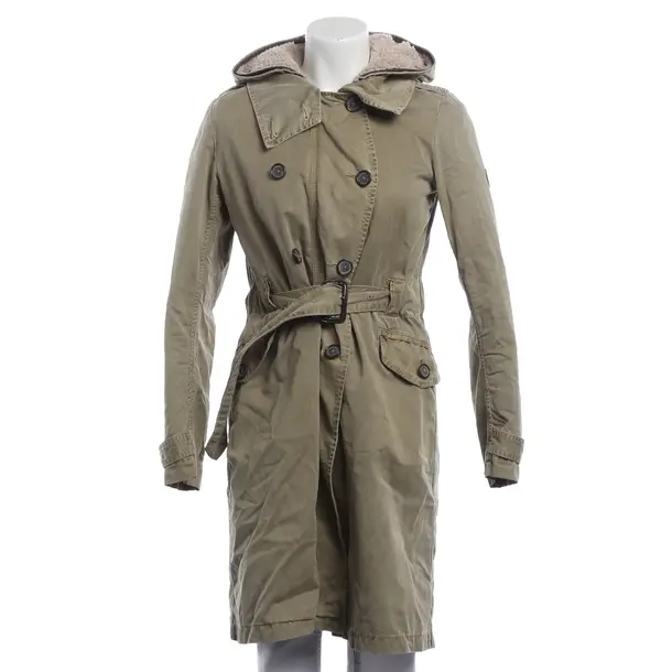 Winter Coat, in Light Green, Cotton, Closed