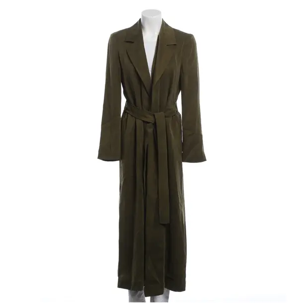 Mid-Season Coat, in Green, Lyocell, Max Mara