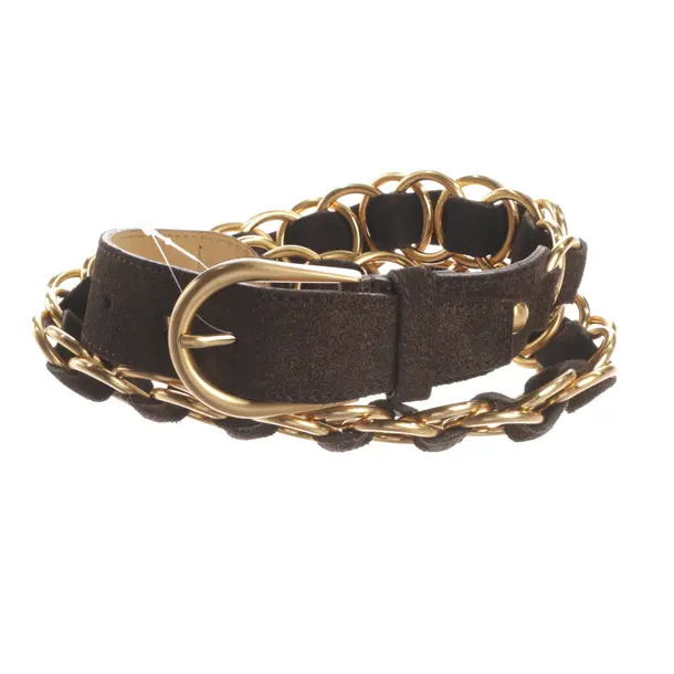 Belt, in Dark Brown, Leather, Miu Miu