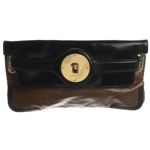 Clutch, in Hellbraun, Leder, Balenciaga