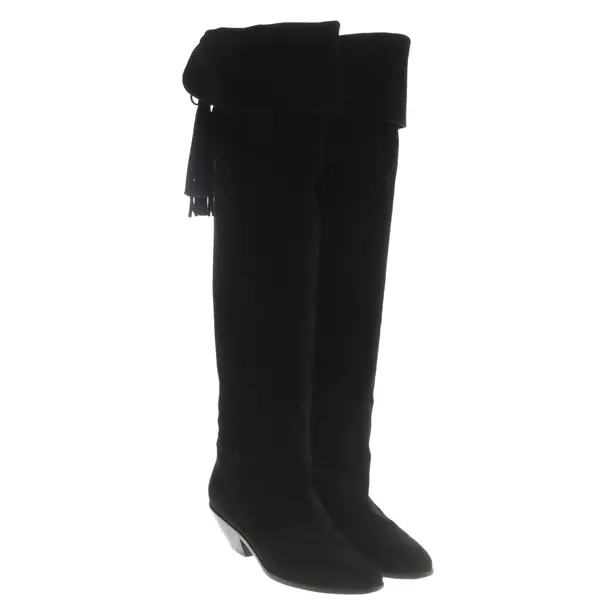 Overkneestiefel, in Schwarz, Saint Laurent