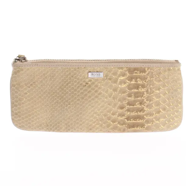 Etui, in Beige, Leder, Hugo Boss