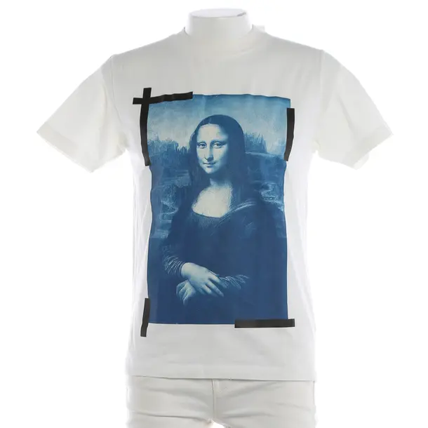 T-Shirt, in Cream, Cotton, Off-White
