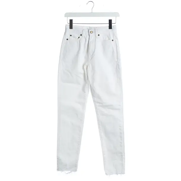 Slim Fit Jeans, in White, Cotton, Saint Laurent
