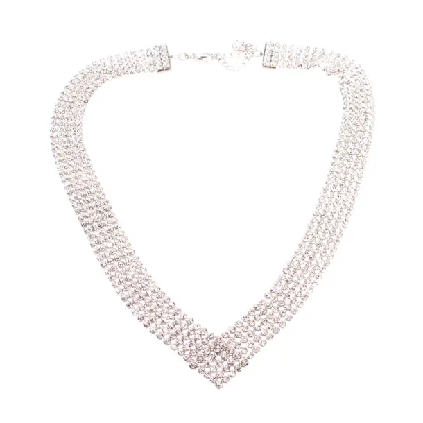 Halskette, in Silber, Metall, Swarovski