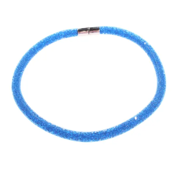 Collana, in Blu, Altre fibre, Swarovski