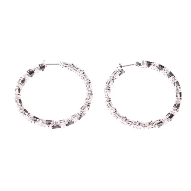 Earrings, in Silver, Metall, Swarovski