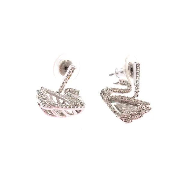 Orecchini, in argento, Metallo (metallico, metallizzato), Swarovski