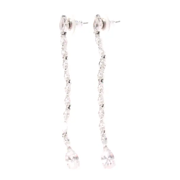 Orecchini, in argento, Metallo (metallico, metallizzato), Swarovski