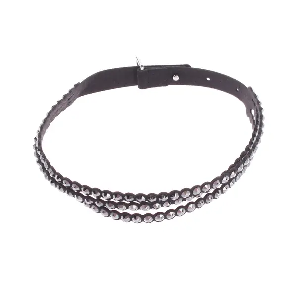 Armband, in Schwarz, Polyester, Swarovski