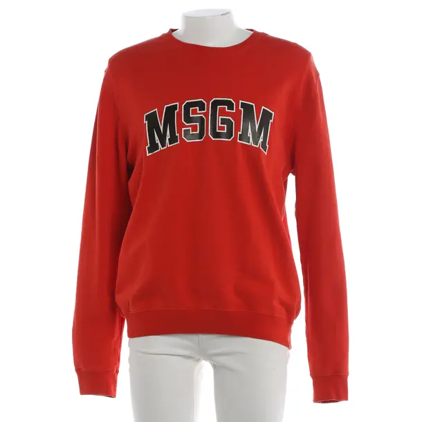 Felpa, in Rosso, Cotone, MSGM