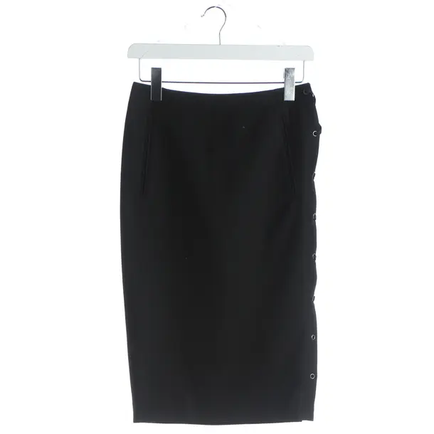 Rock, in Schwarz, Wolle, Saint Laurent