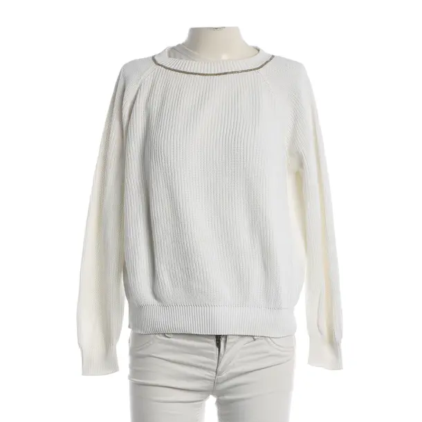 Maglione, in Bianco, Cotone, Brunello Cucinelli