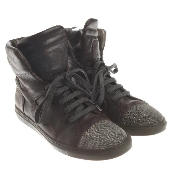 High-Top Sneakers, in Brown, Brunello Cucinelli