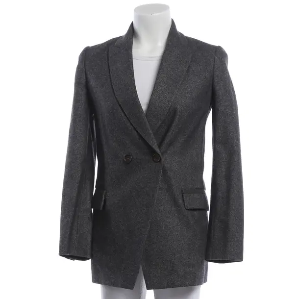 Blazer, in Grau, Wolle, Brunello Cucinelli