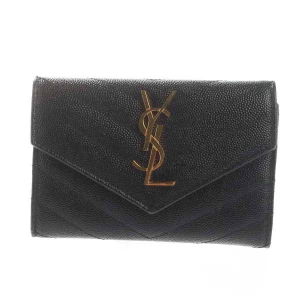 Geldbörse, in Schwarz, Leder, Saint Laurent