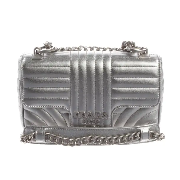 Borsa a cinture a tracolla, in argento, Pelle, Prada