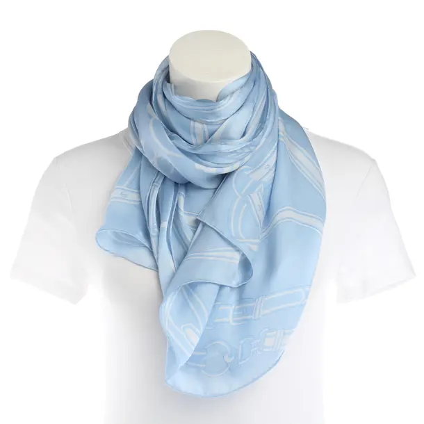 Shawl, in Light Blue, Silk, Ralph Lauren Purple Label
