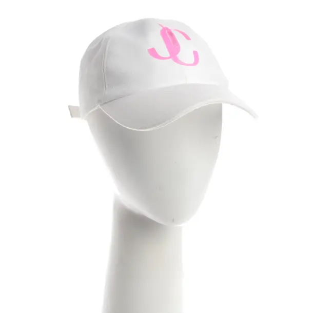 Cap, in White, Cotton, Jimmy Choo