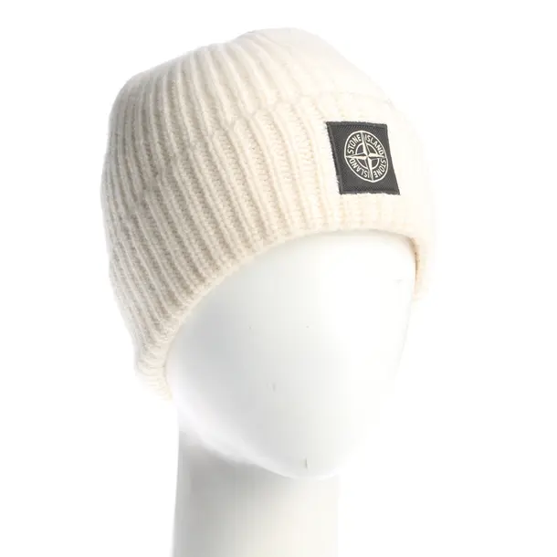 Mütze, in Cream, Wolle, Stone Island