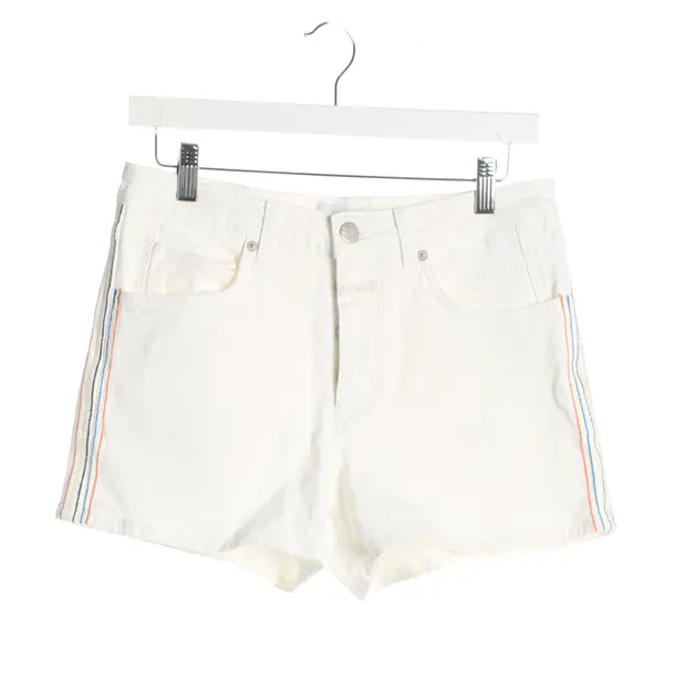 Shorts, in White, Cotton, Closed