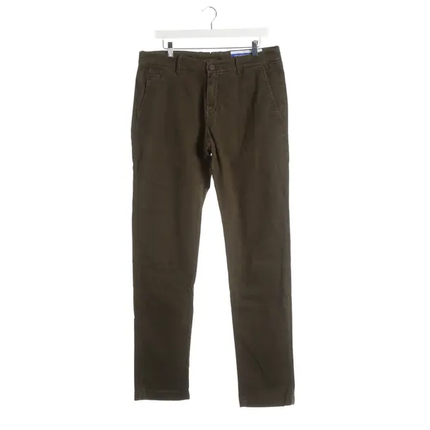 Chinos, in Dark Green, Cotton, Jacob Cohen