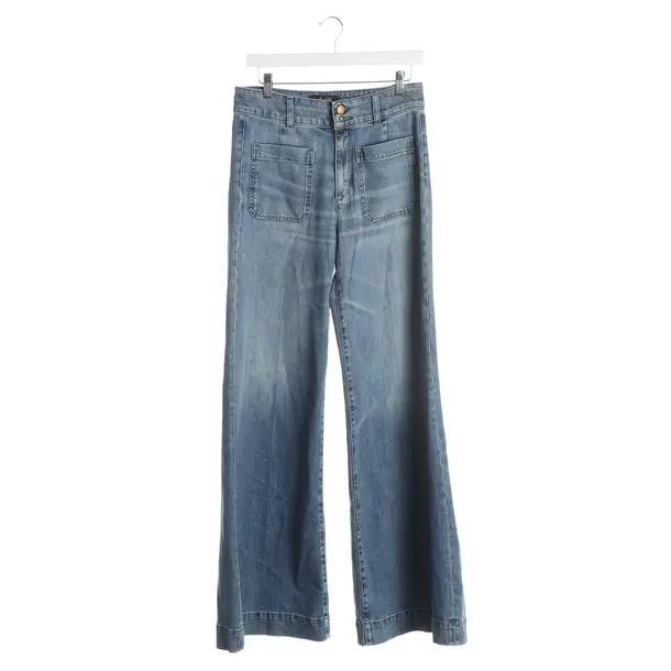 Flared Jeans, in Light Blue, Cotton, Seafarer