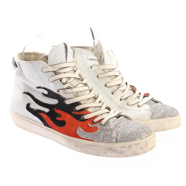 High-Top Sneakers, in Multicolored, Leather Crown
