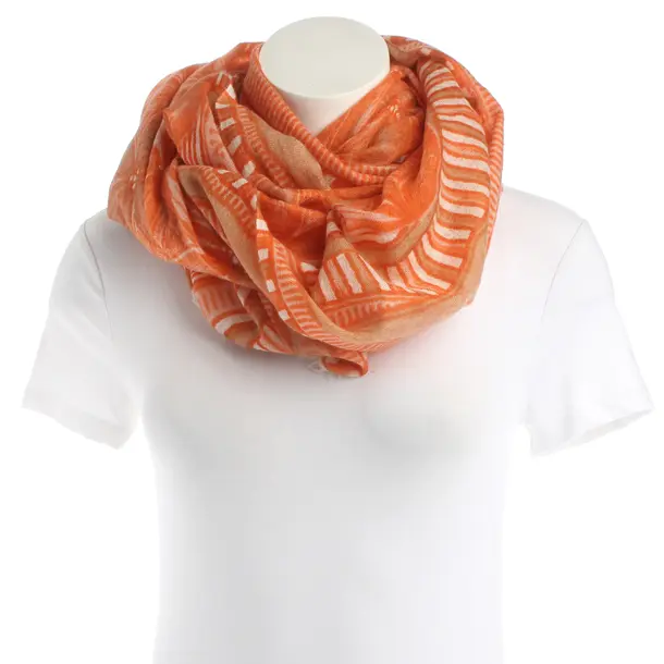 Scarf, in Orange, Cashmere, Friendly Hunting