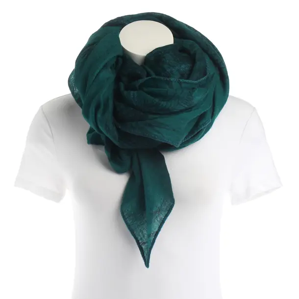 Scarf, in Dark Green, Cashmere, Friendly Hunting