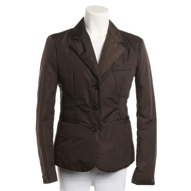 Mid-Season Jacket, in Dark Brown, Polyamide, Prada