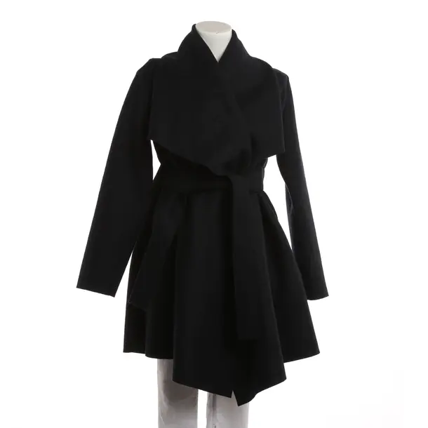 Mid-Season Coat, in Navy, Wool, Harris Wharf London