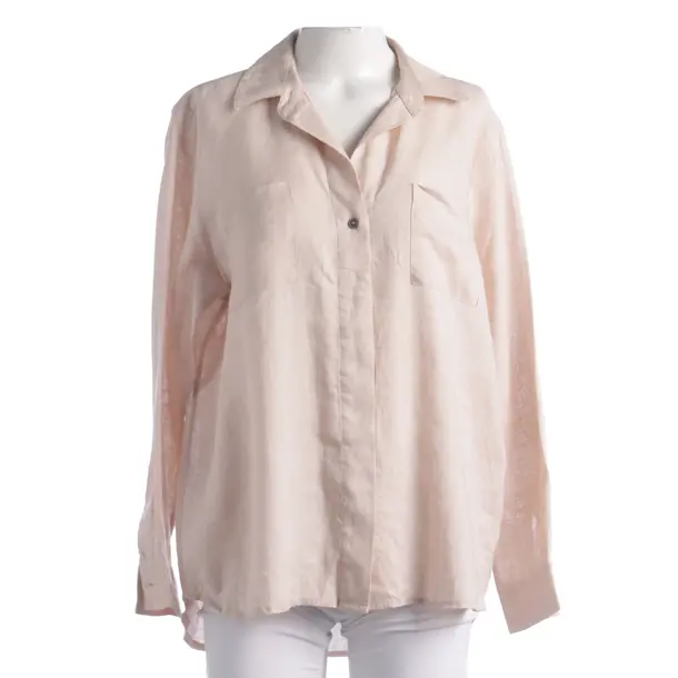 Blouse, in Peach, Linen, Repeat