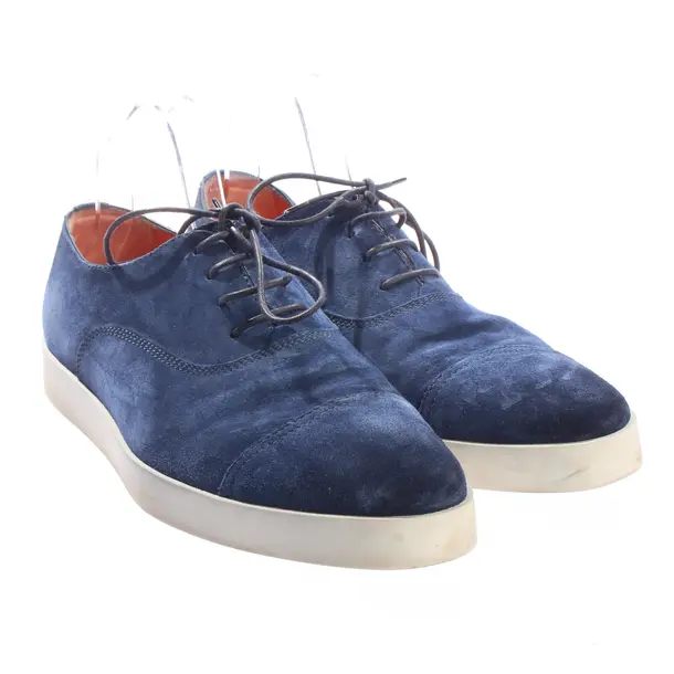 Slip On Shoes, in Blue, Santoni