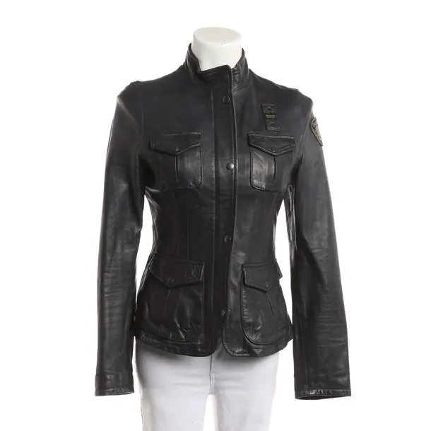 LeatherJacket, in Black, Leather, Blauer USA