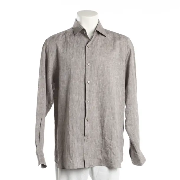 Hemd, in Braun, Leinen, Zegna