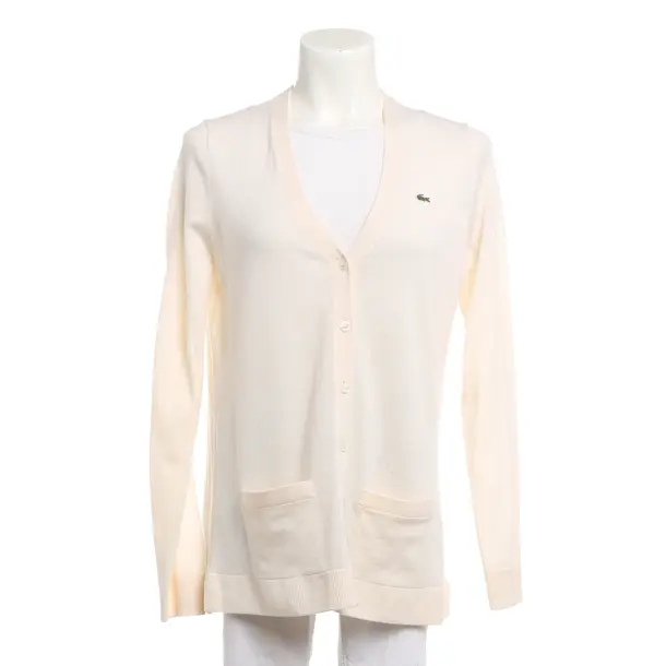 Strickjacke, in Cream, Wolle, Lacoste
