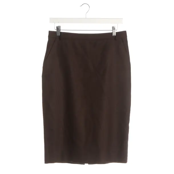 Rock, in Dunkelbraun, Wolle, Salvatore Ferragamo