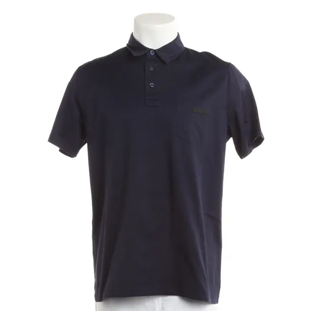 Poloshirt, in Navy, Baumwolle, Prada