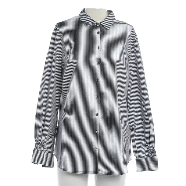 Blouse, in Navy, Cotton, Van Laack