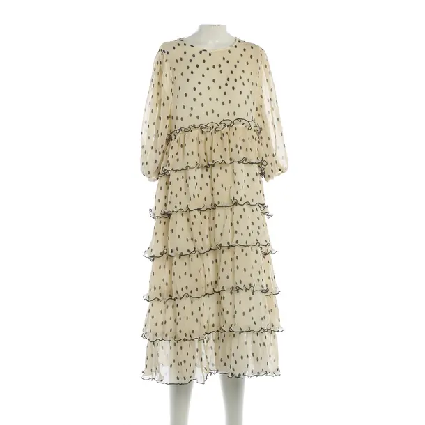Dress, in Beige, Polyester, Ganni
