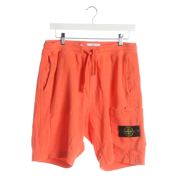 Shorts, in Neon Orange, Baumwolle, Stone Island
