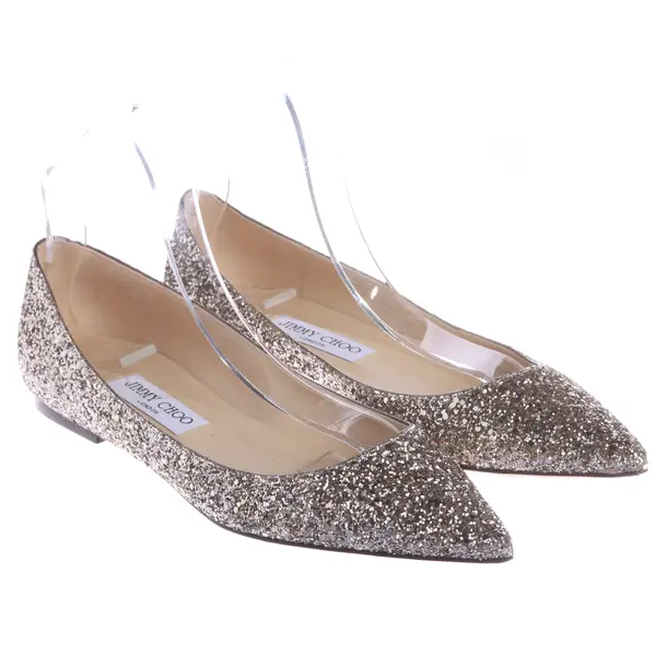 Ballet Flats, in Gold, Jimmy Choo