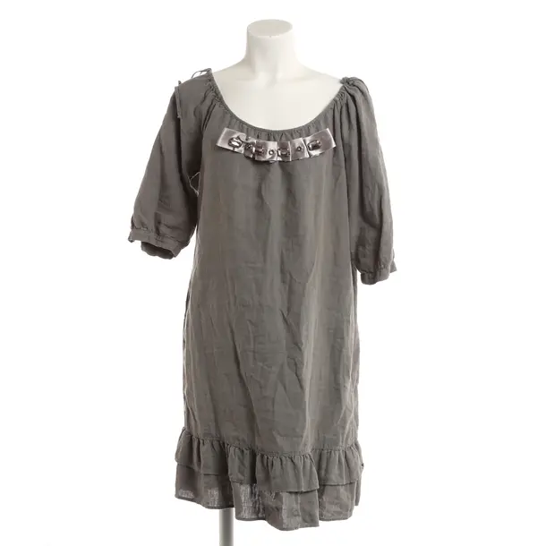 Dress, in Gray, Linen, 0039 Italy