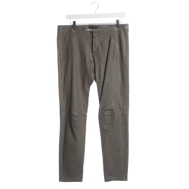 Pants, in Gray, Leather, Strenesse