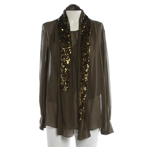 Blouse, in Dark Green, Silk, Dorothee Schumacher