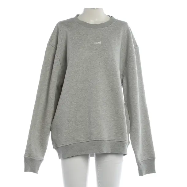 Sweatshirt, in Grau, Baumwolle, Closed