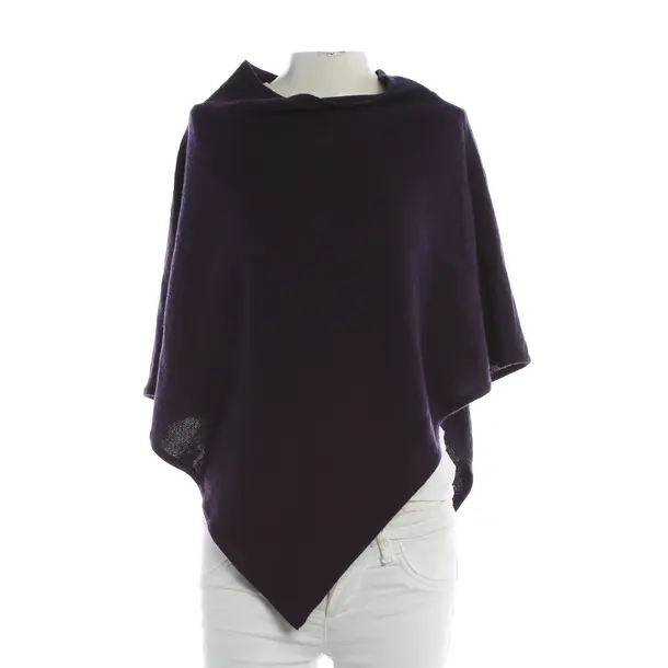 Poncho, in Purple, Wool, Repeat