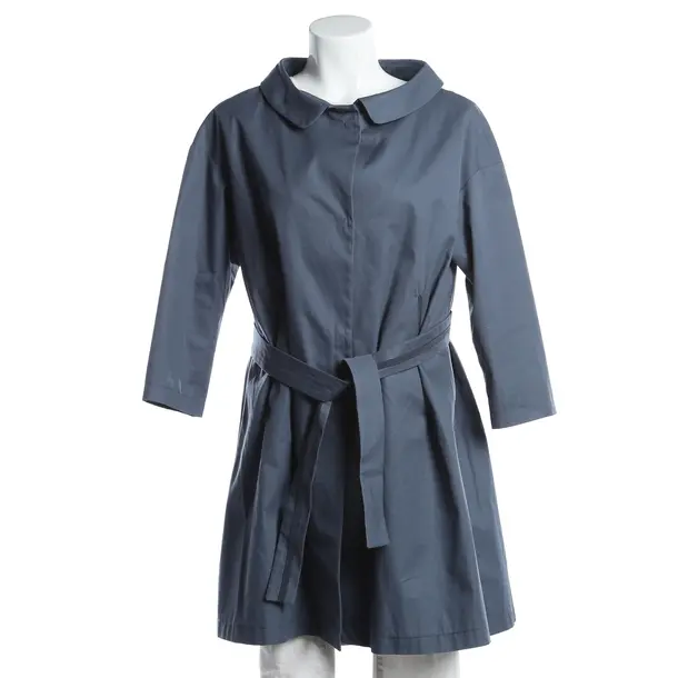 Mid-Season Coat, in Navy, Cotton, Herno