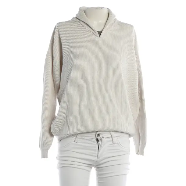 Jumper, in Light Gray, Cotton, Brunello Cucinelli